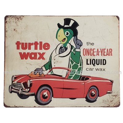 Enseigne Turtle Wax en métal Once A Year